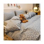 JUNSHANG 4 stück Komplette Bettwäsche-Set, Duvet-Bettdecke mit Kissenbezug Floral Design mit Kissenbezug Bettwäsche-Set,C-a  